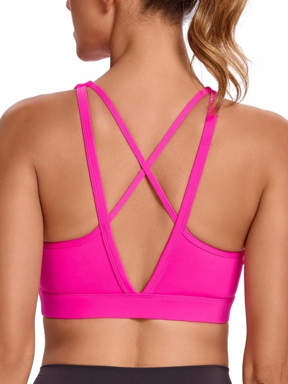 High Support Sports Bra for Women | Moulded Cup, Strappy Design, Running